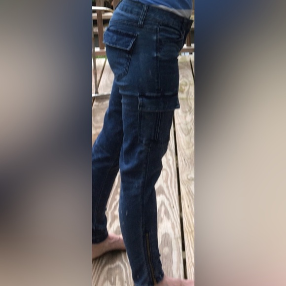 AEO Sz 2 low rise CARGO STYLE jegging/ skinny jeans - Picture 2 of 11